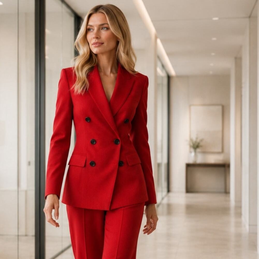 SMYTHE Not a DB Blazer Size 2 Brick Red Longline Jacket NEW